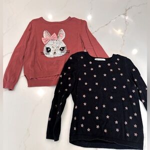 H&M girls sweaters, set of 2, size 3/4T